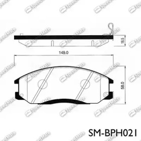 Комплект тормозных колодок (SpeedMate: SM-BPH021)