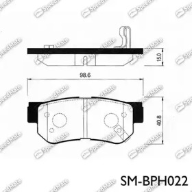 Комплект тормозных колодок (SpeedMate: SM-BPH022)