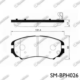 Комплект тормозных колодок (SpeedMate: SM-BPH026)