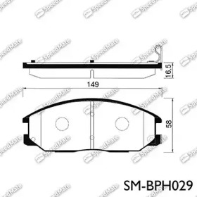 Комплект тормозных колодок (SpeedMate: SM-BPH029)