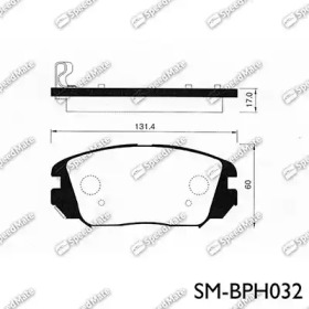 Комплект тормозных колодок (SpeedMate: SM-BPH032)