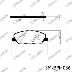 Комплект тормозных колодок (SpeedMate: SM-BPH036)