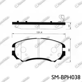 Комплект тормозных колодок (SpeedMate: SM-BPH038)