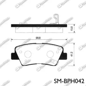 Комплект тормозных колодок (SpeedMate: SM-BPH042)