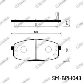 Комплект тормозных колодок (SpeedMate: SM-BPH043)