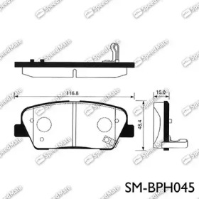 Комплект тормозных колодок (SpeedMate: SM-BPH045)