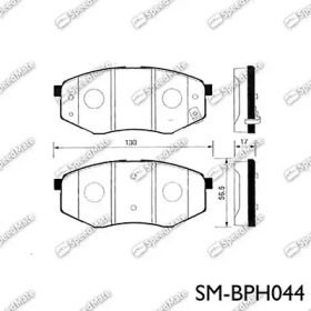 Комплект тормозных колодок (SpeedMate: SM-BPH046)