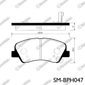 Комплект тормозных колодок (SpeedMate: SM-BPH047)