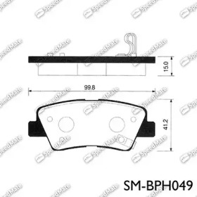 Комплект тормозных колодок (SpeedMate: SM-BPH049)