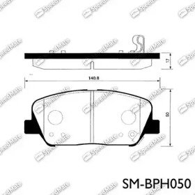 Комплект тормозных колодок (SpeedMate: SM-BPH050)