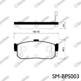 Комплект тормозных колодок (SpeedMate: SM-BPS003)