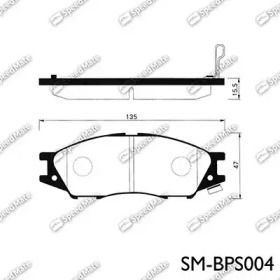 Комплект тормозных колодок (SpeedMate: SM-BPS004)