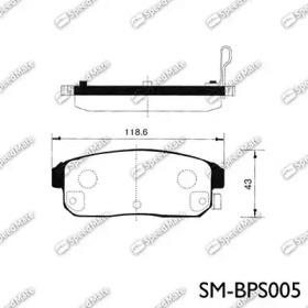 Комплект тормозных колодок (SpeedMate: SM-BPS005)