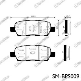 Комплект тормозных колодок (SpeedMate: SM-BPS009)