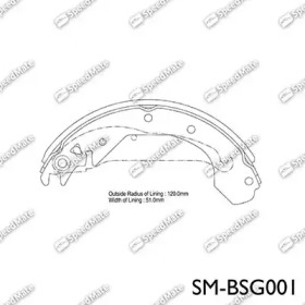 Комлект тормозных накладок (SpeedMate: SM-BSG001)