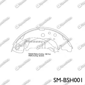 Комлект тормозных накладок (SpeedMate: SM-BSH001)