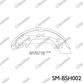 Комлект тормозных накладок (SpeedMate: SM-BSH002)