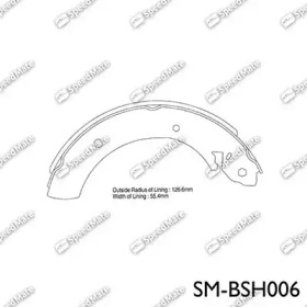 Комлект тормозных накладок (SpeedMate: SM-BSH006)