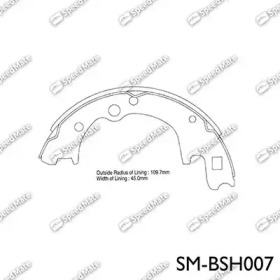Комлект тормозных накладок (SpeedMate: SM-BSH007)