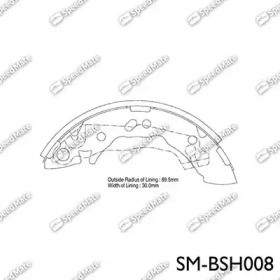 Комлект тормозных накладок (SpeedMate: SM-BSH008)