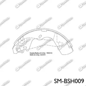 Комлект тормозных накладок (SpeedMate: SM-BSH009)