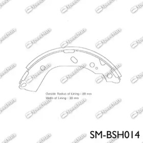 Комлект тормозных накладок (SpeedMate: SM-BSH014)