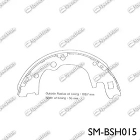 Комлект тормозных накладок (SpeedMate: SM-BSH015)