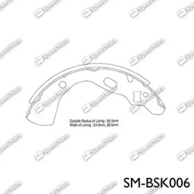 Комлект тормозных накладок (SpeedMate: SM-BSK006)