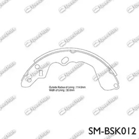 Комлект тормозных накладок (SpeedMate: SM-BSK012)