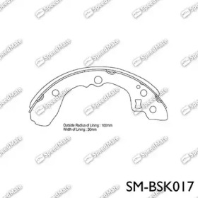 Комлект тормозных накладок (SpeedMate: SM-BSK017)