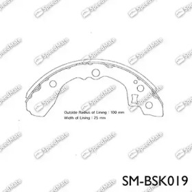 Комлект тормозных накладок (SpeedMate: SM-BSK019)