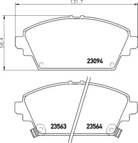 Комплект тормозных колодок (BELACO: BC1439)