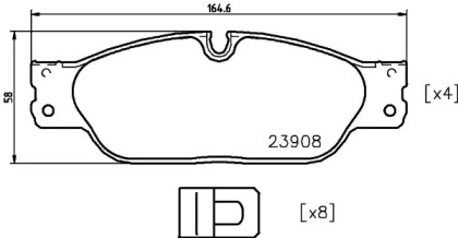 Комплект тормозных колодок (BELACO: BC1711)