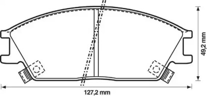 Комплект тормозных колодок (STOP: 572269S)