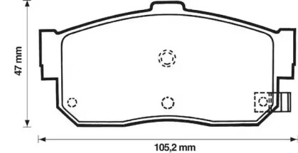 Комплект тормозных колодок (STOP: 572376S)