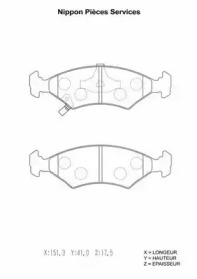 Комплект тормозных колодок (NPS: K360A04)