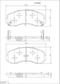 Комплект тормозных колодок (NPS: K360A09)