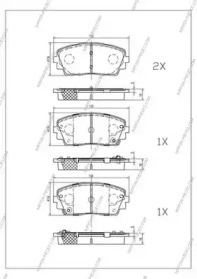 Комплект тормозных колодок (NPS: K360A25)