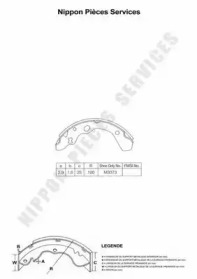 Комлект тормозных накладок (NPS: M350A14)