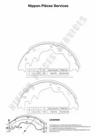 Комлект тормозных накладок (NPS: M350A33)