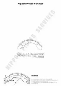 Комлект тормозных накладок (NPS: M350A36)