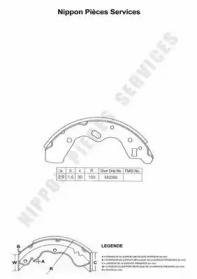 Комлект тормозных накладок (NPS: M350A43)