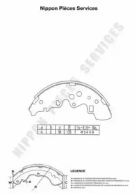 Комлект тормозных накладок (NPS: M350A46)