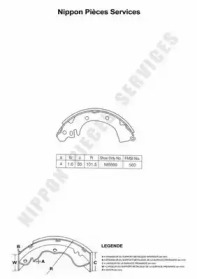 Комлект тормозных накладок (NPS: M350I27)