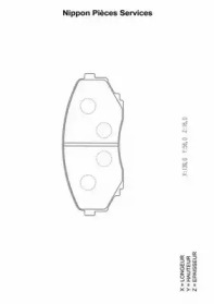 Комплект тормозных колодок (NPS: M360A46)