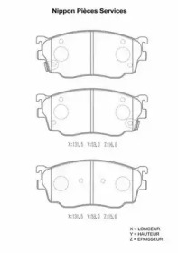 Комплект тормозных колодок (NPS: M360A56)