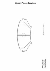 Комплект тормозных колодок (NPS: M360A63)