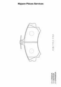 Комплект тормозных колодок (NPS: M360I64)