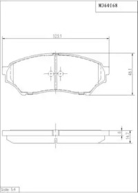 Комплект тормозных колодок (NPS: M360I68)