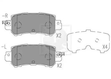 Комплект тормозных колодок (NPS: M361A20)